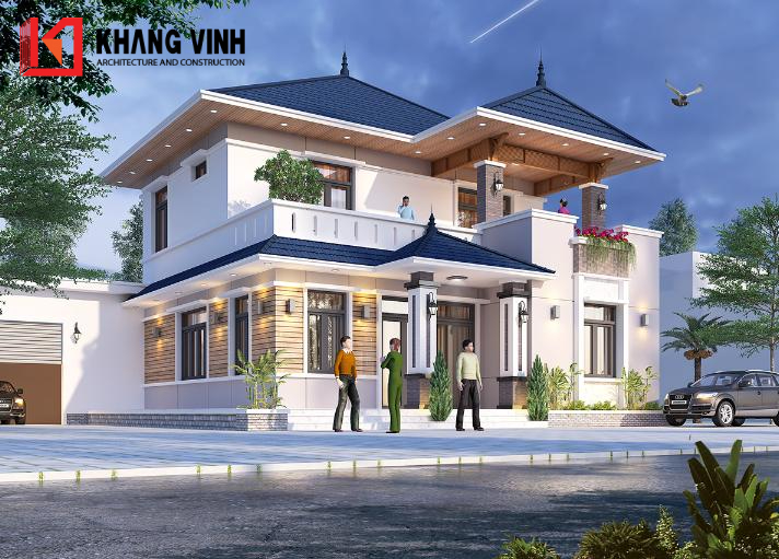 KVA_Phối cảnh 3D Mặt tiền biệt thự vườn 144 m2 (2)