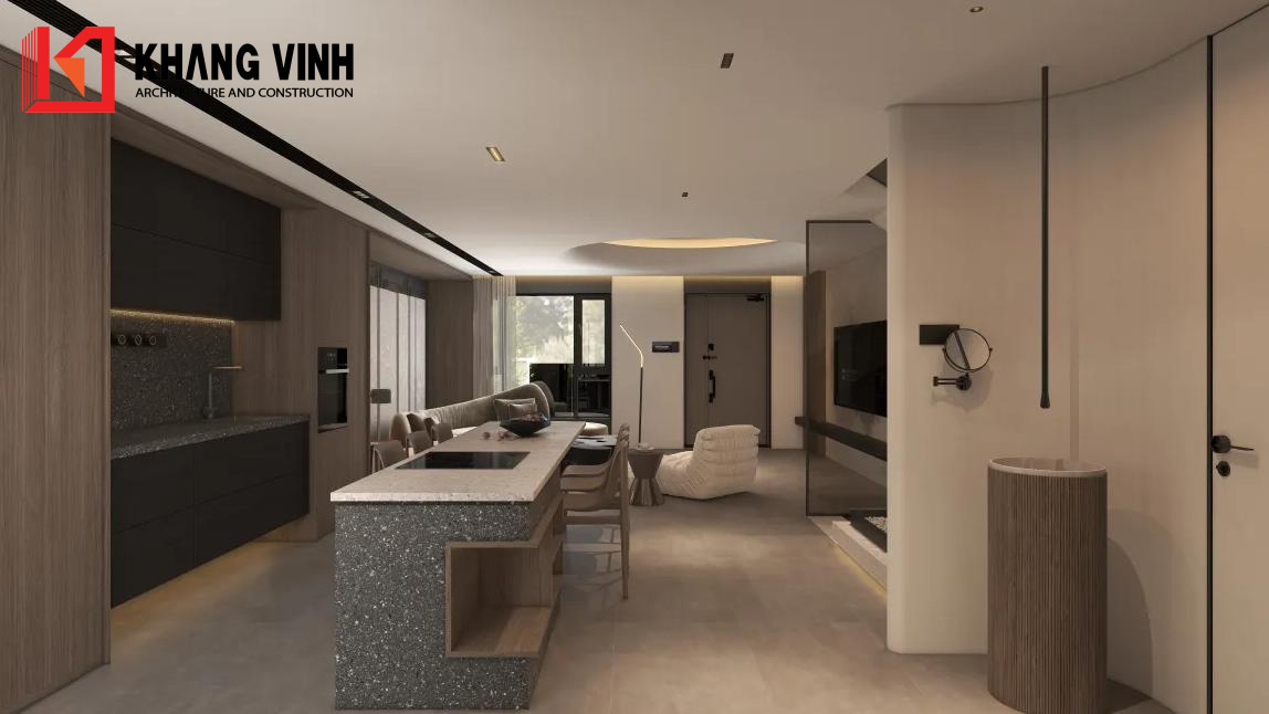 KVA_Phối cảnh nội thất phòng ăn biệt thự vườn 144m2