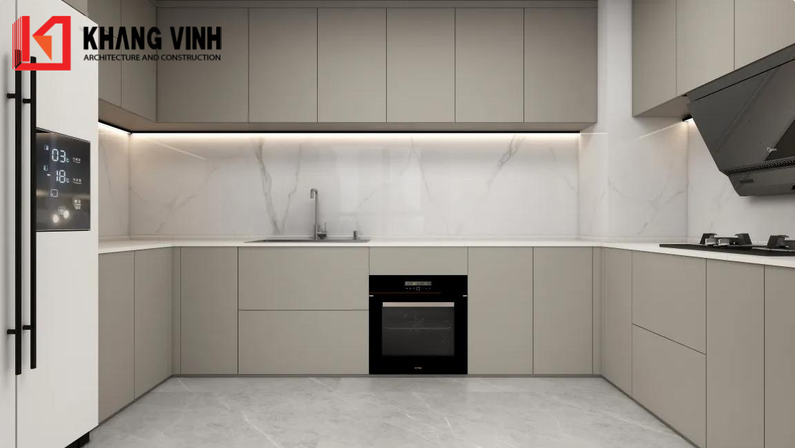 KVA_ Phối cảnh nội thất phòng bếp biệt thự mái thái 180m2