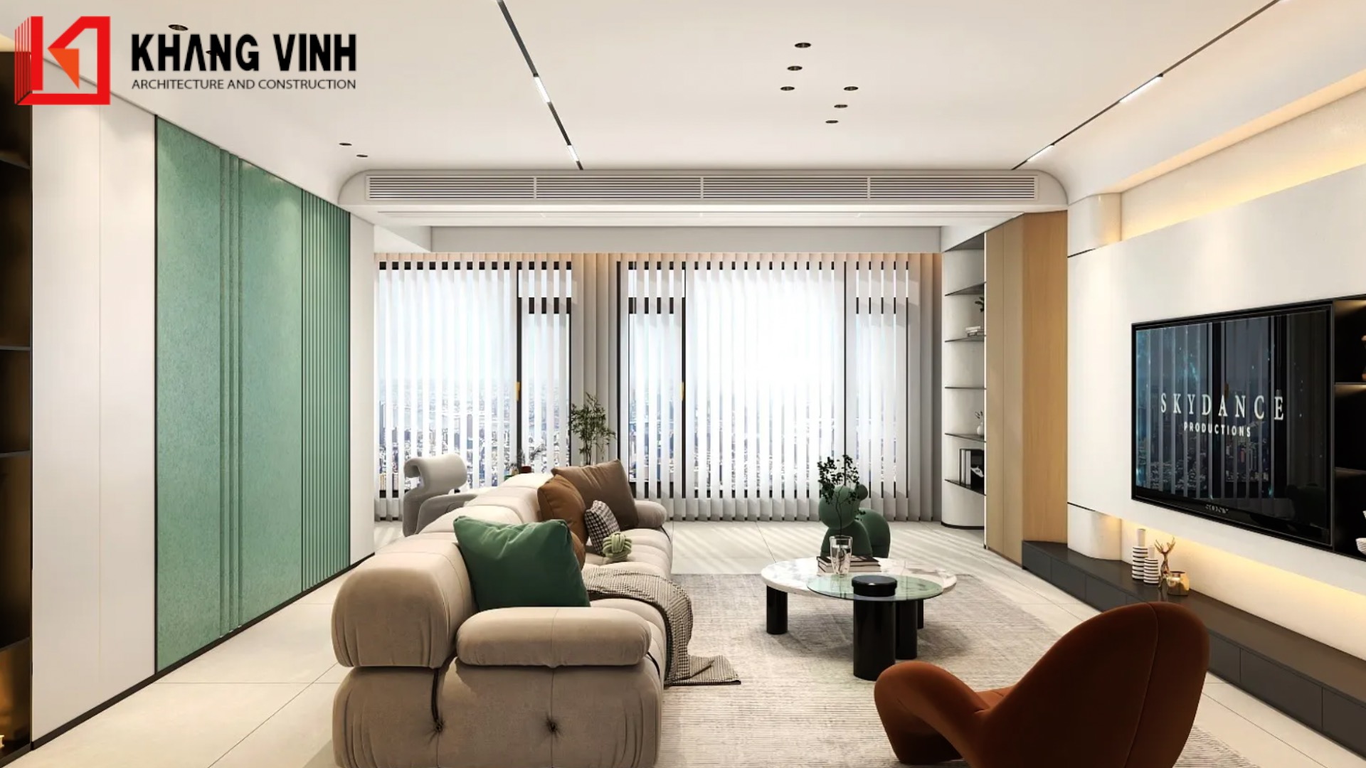 Nội thất phòng ngủ khách hiện đại với tone trắng chủ đạo 