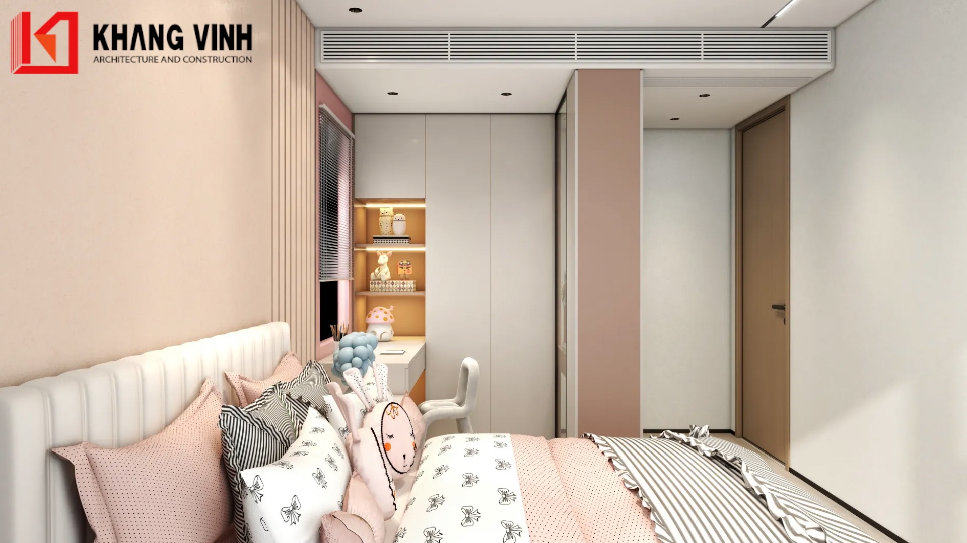 Nội thất phòng ngủ bé gái đầy nữ tính & dịu dàng 