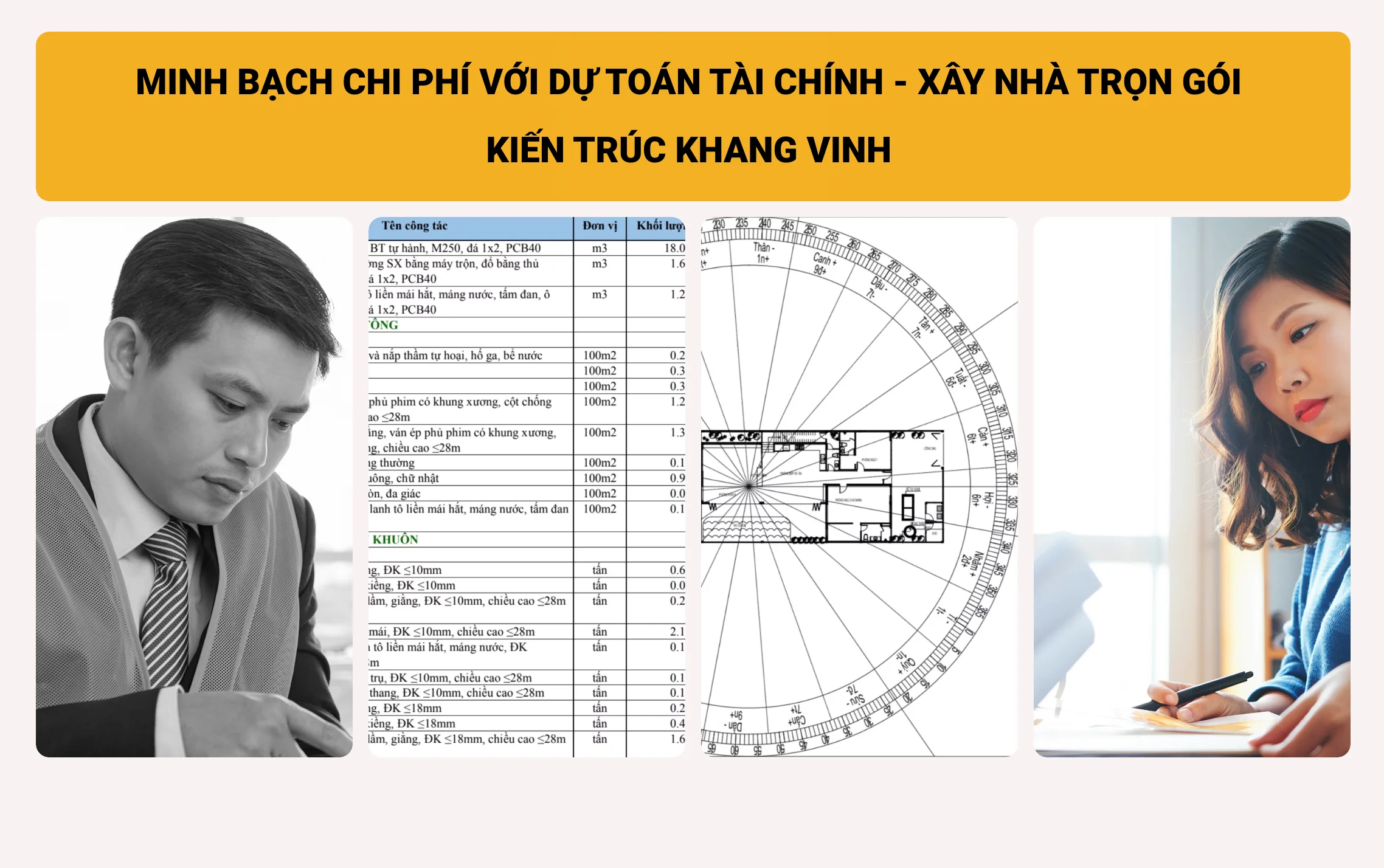 chi phí và quy trình làm việc minh bạch