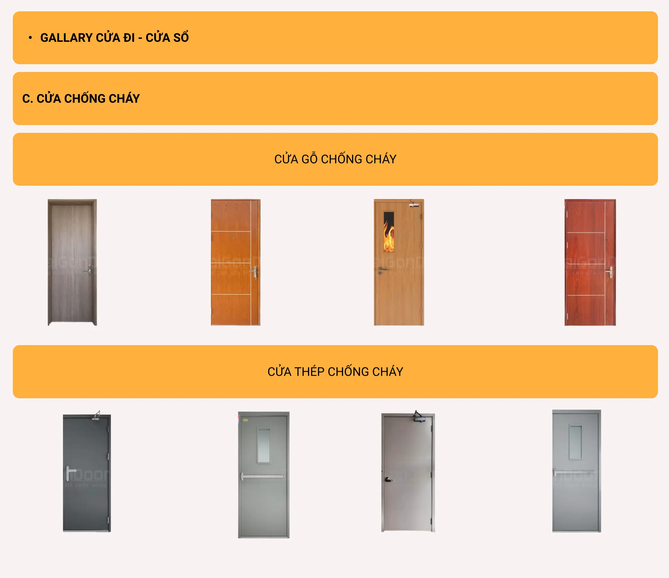 Gallery hạng mục cửa chống cháy - báo giá xây nhà trọn gói