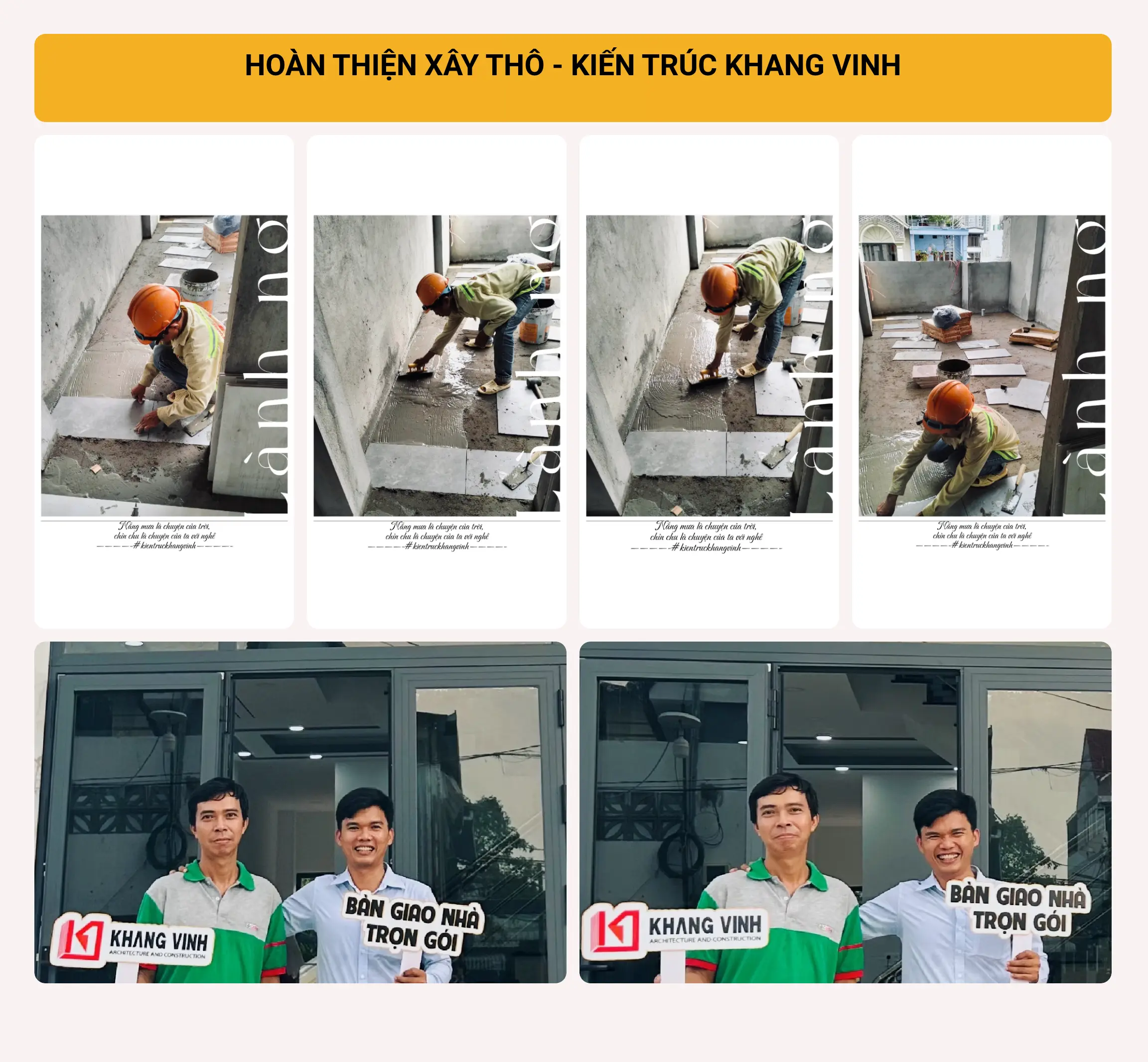 giai đoạn hoàn thiện phần thô trong xây nhà trọn gói chìa khóa trao tay