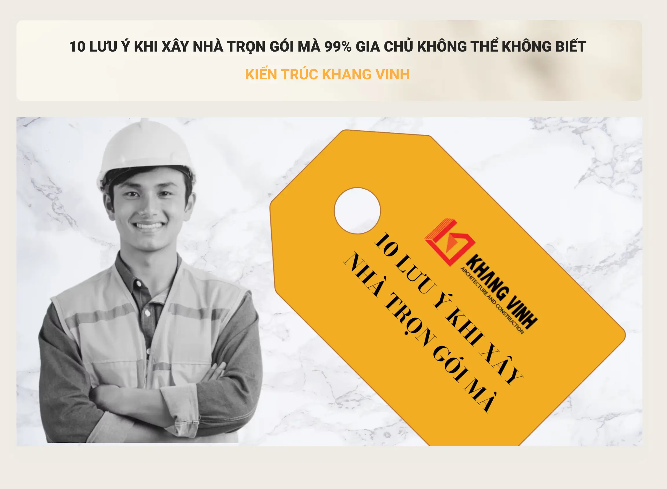lưu ý khi xây nhà trọn gói