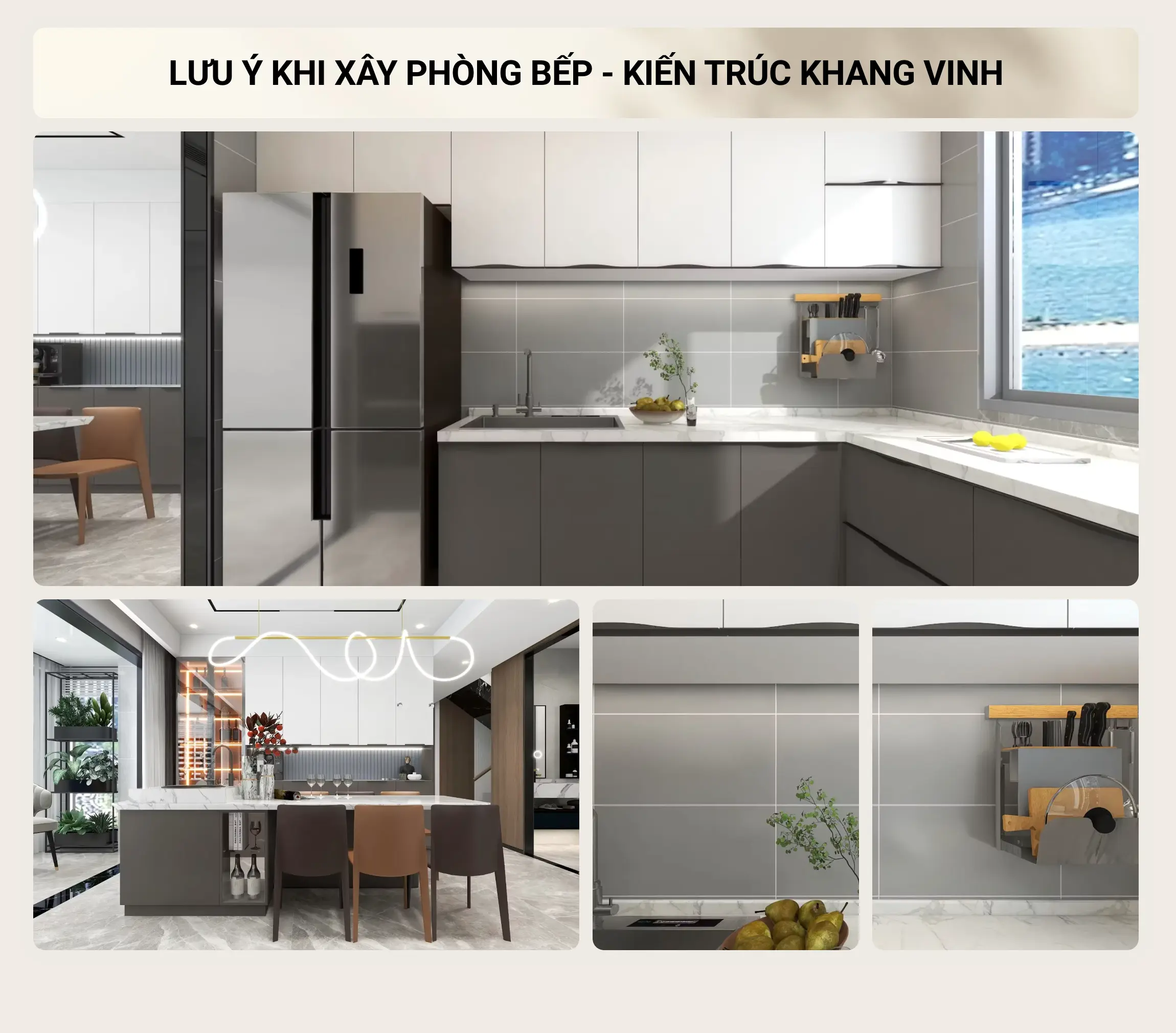 lưu ý khi xây phòng bếp