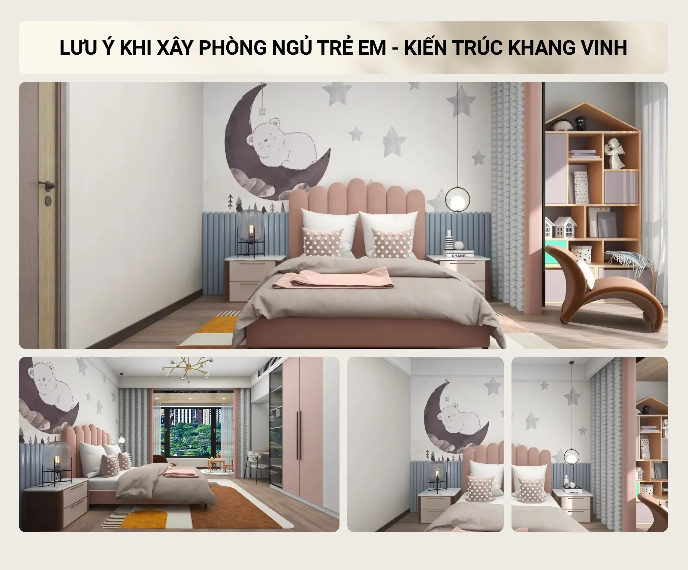 lưu ý khi xây phòng ngủ trẻ em