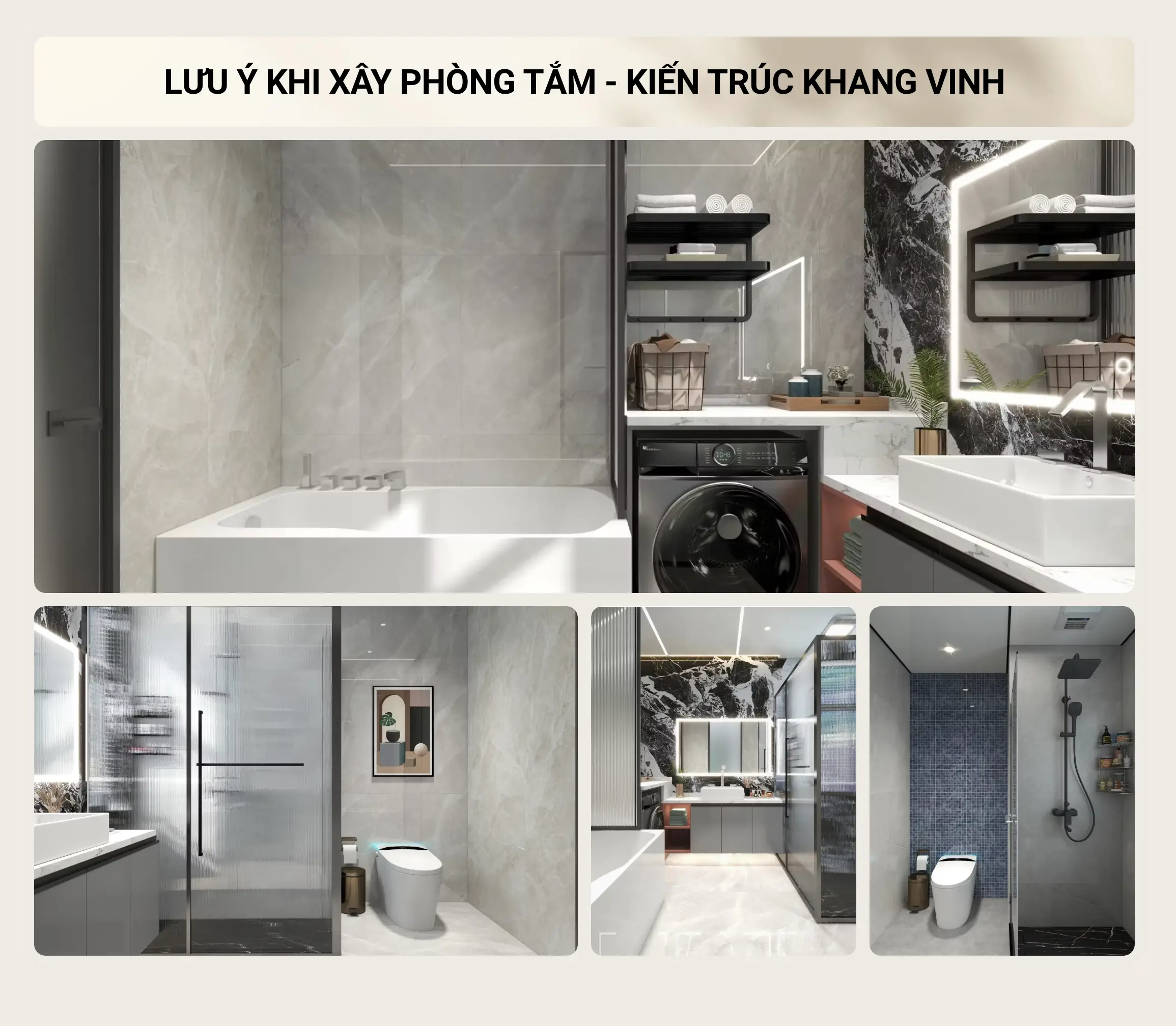 lưu ý khi xây phòng tắm