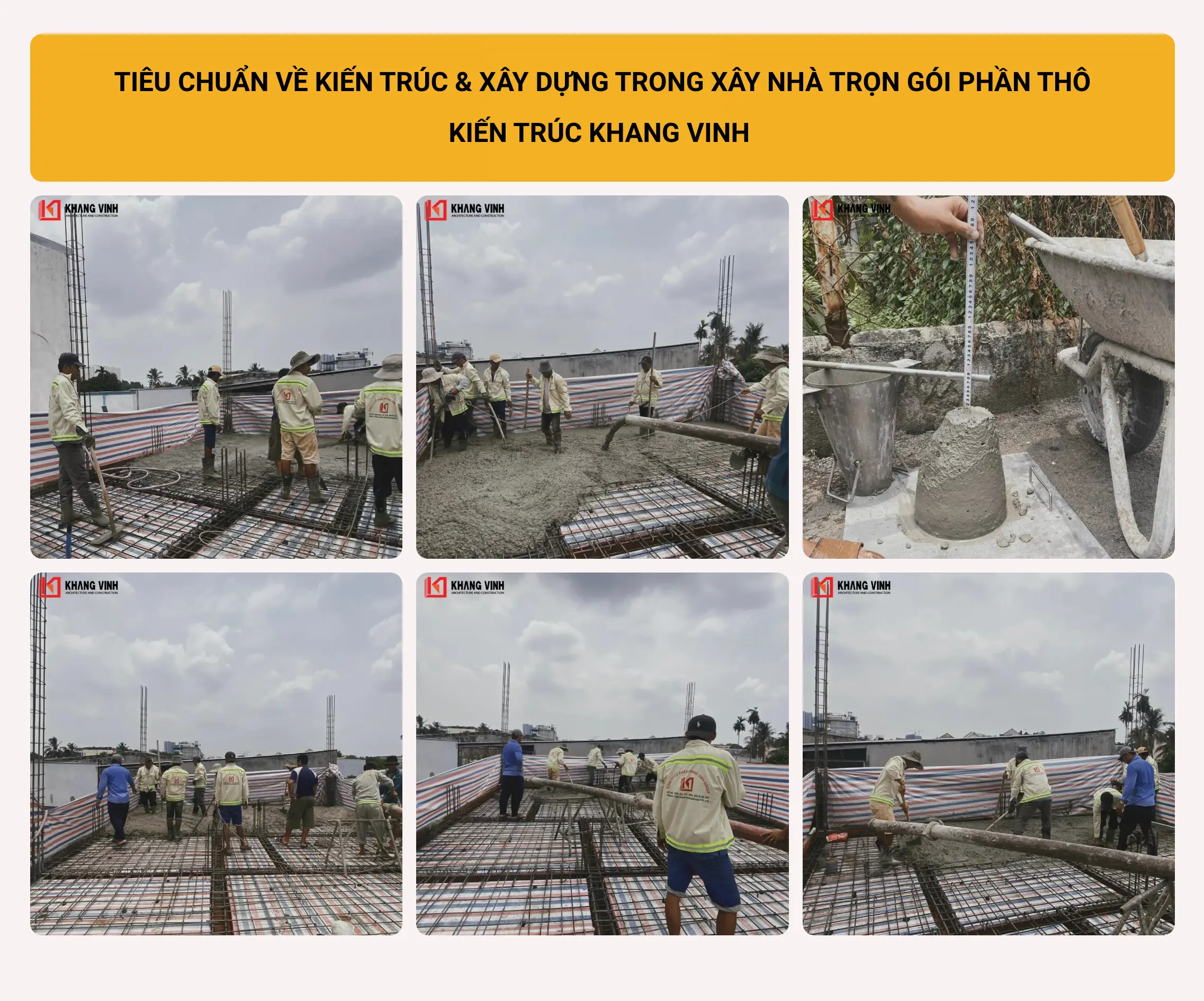 tiêu chuẩn kiến trúc khi xây phần thô
