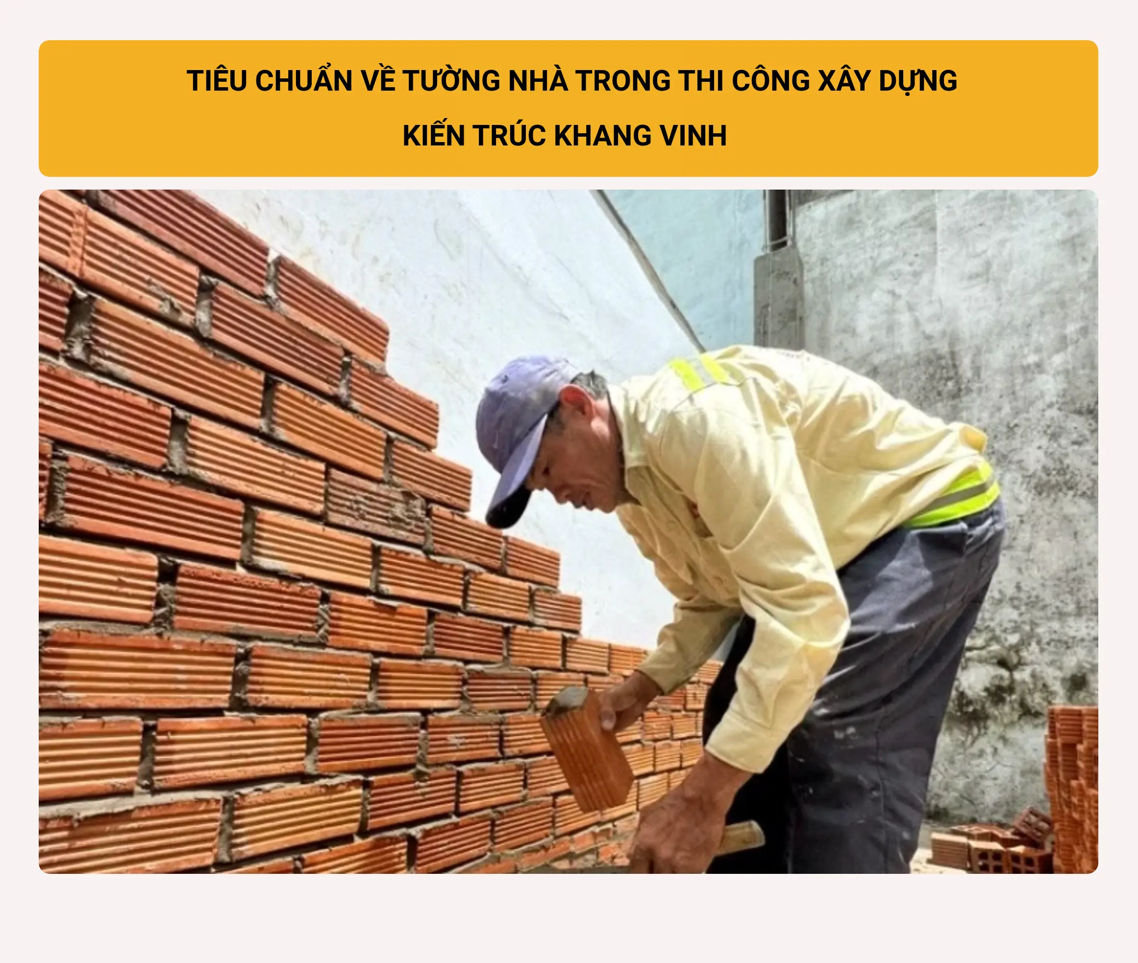 tiêu chuẩn tường nhà khi xây phần thô