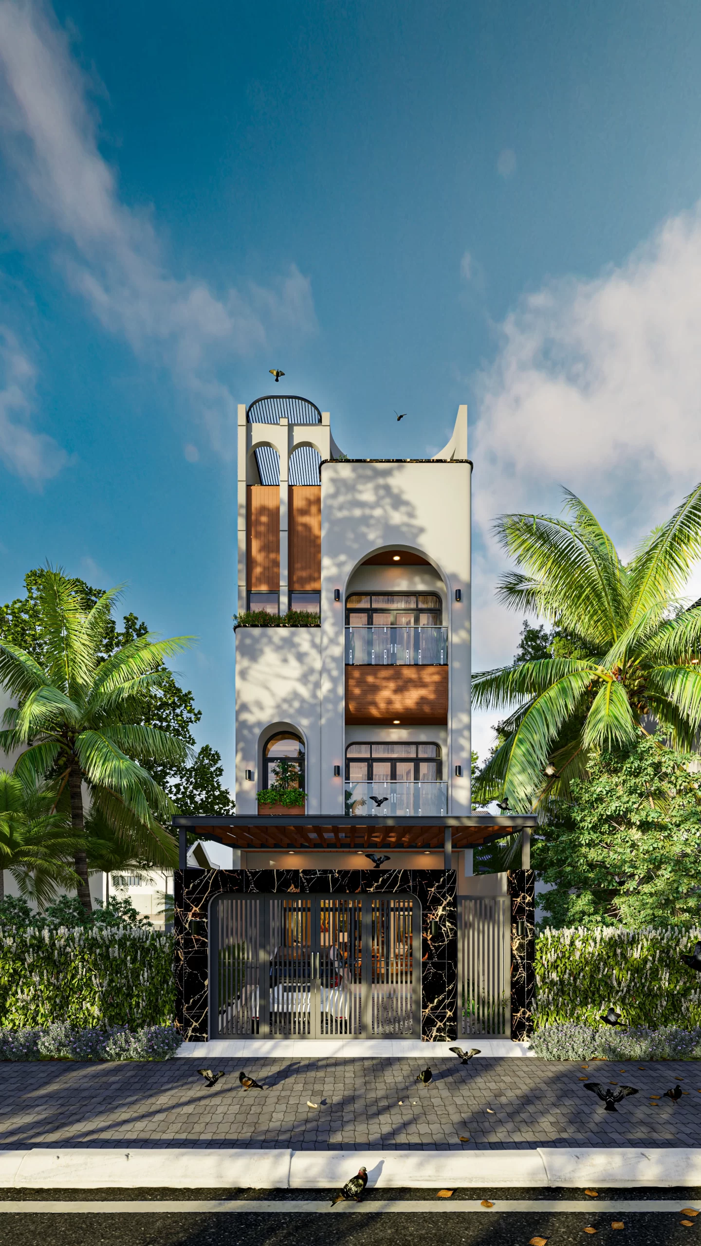 nghe-thuat-ket-hop-hai-hoa-giua-khong-gian-anh-sang-mang-xanh