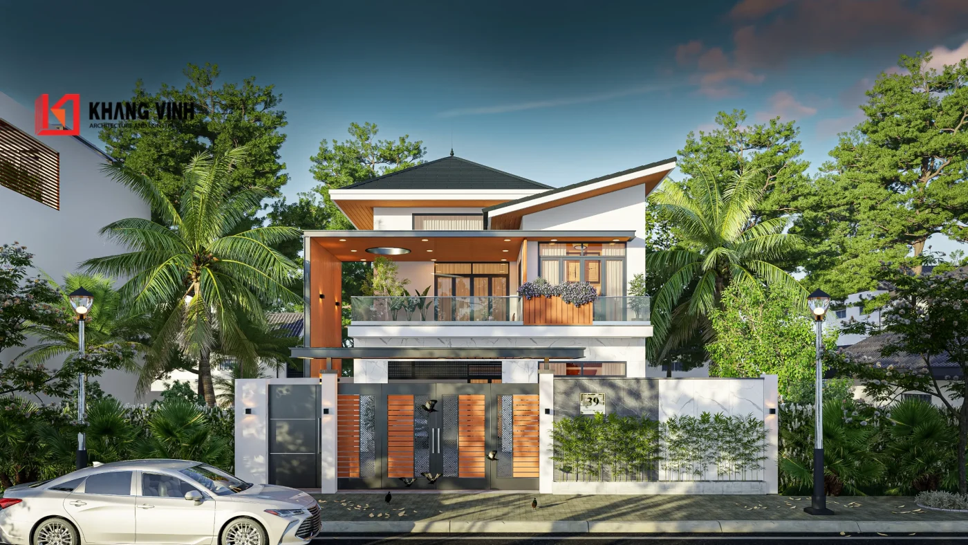 Biệt thự vườn mái Nhật 2 tầng trọn gói 192m2 - Không gian lưu giữ giá trị văn hoá gia đình Việt