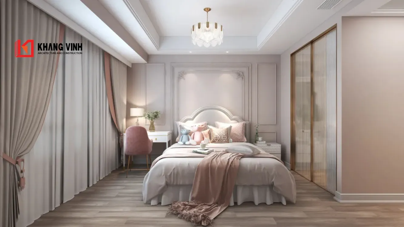 Phòng ngủ bé gái - ngập tràn sự dịu dàng và tinh tế